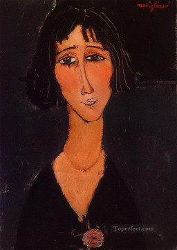  1916 Lienzo - Niña que llevaba una rosa 1916 Amedeo Modigliani
